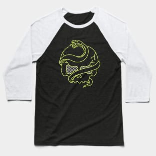 Death Snake and Skull Baseball T-Shirt